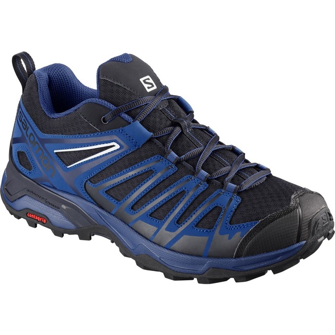 SALOMON X ULTRA 3 PRIME Philippines - Men's Hiking Shoes - Blue/Black | 827903-NRM